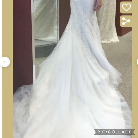 Mon Cheri IVORY fitted A-Line wedding gown - Picture 6 of 11